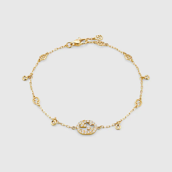 GUCCI INTERLOCKING DIAMOND BRACELET