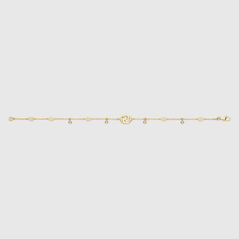 GUCCI INTERLOCKING DIAMOND BRACELET