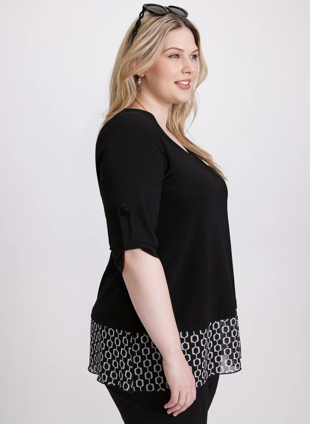 LAURA 3/4 Sleeve Crepe Top