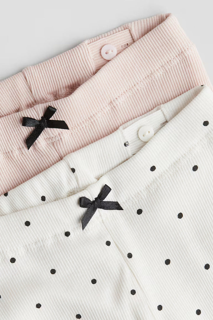 H&M 2-pack Ribbed Cotton Leggings