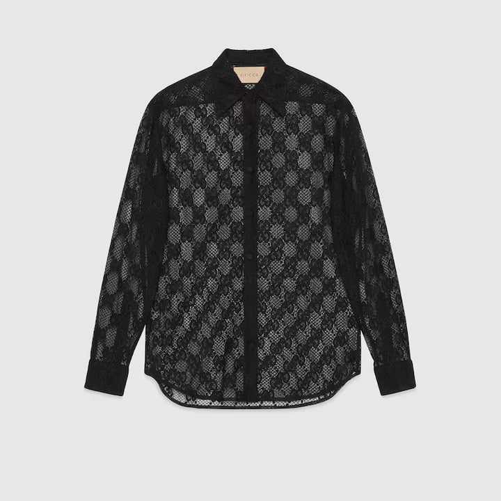 GUCCI LACE COLLARED SHIRT