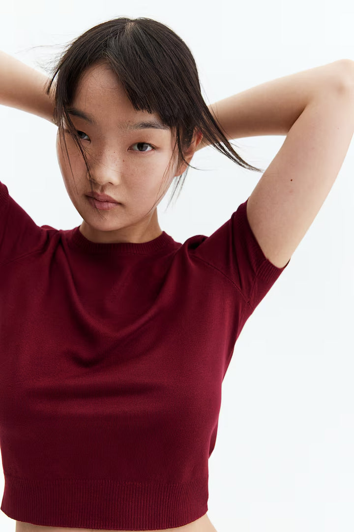 H&M FINE-KNIT T-SHIRT
