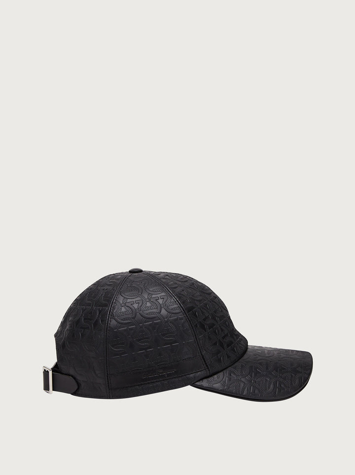 Ferragamo Leather Gancini baseball cap