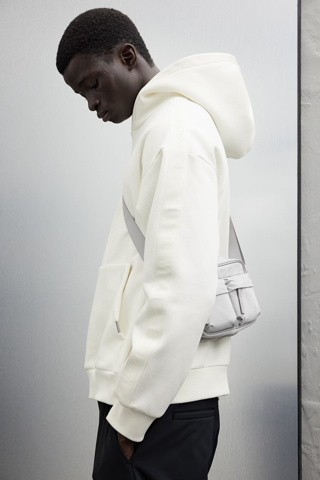 H&M Loose Fit Hoodie with Side Stripes