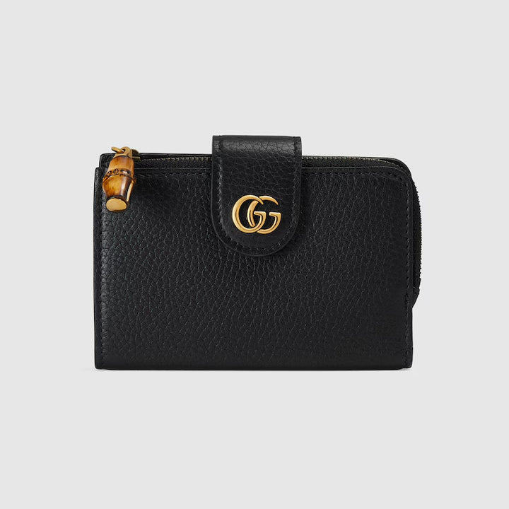 GUCCI Medium Double G wallet with bamboo