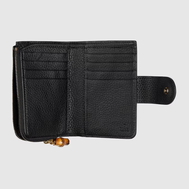 GUCCI Medium Double G wallet with bamboo