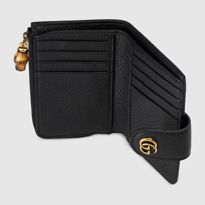 GUCCI Medium Double G wallet with bamboo