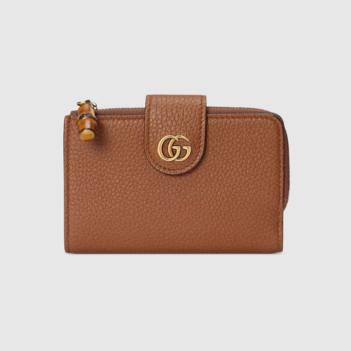 GUCCI Medium Double G wallet with bamboo
