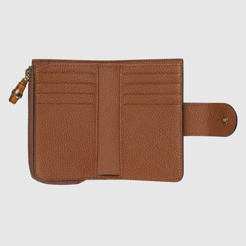 GUCCI Medium Double G wallet with bamboo