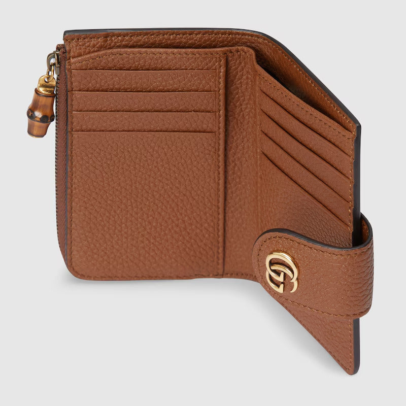 GUCCI Medium Double G wallet with bamboo