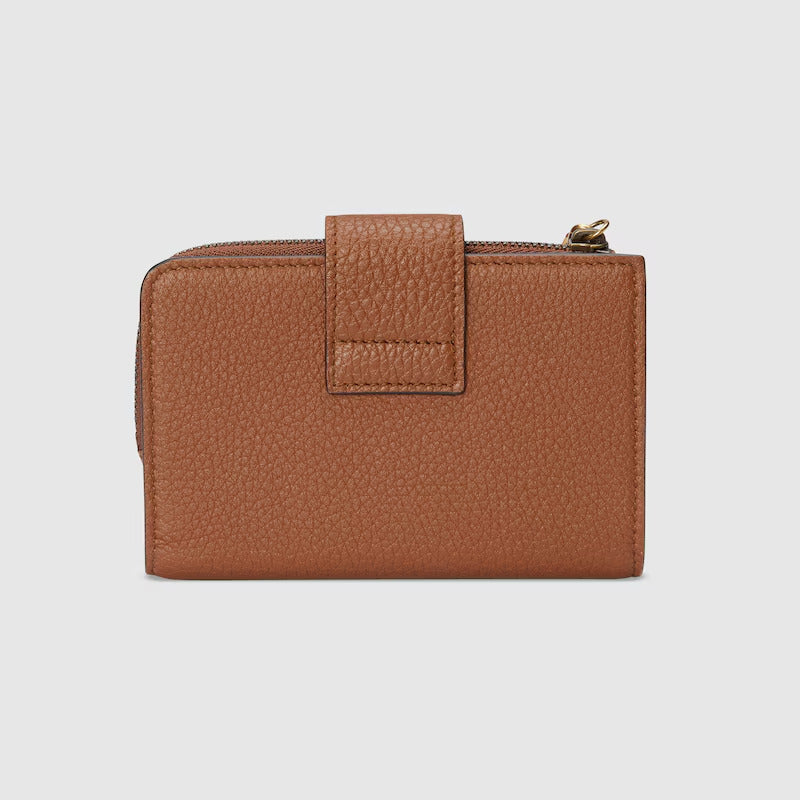 GUCCI Medium Double G wallet with bamboo