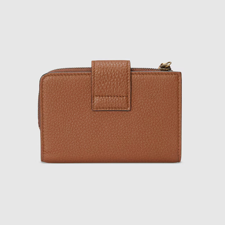 GUCCI Medium Double G wallet with bamboo