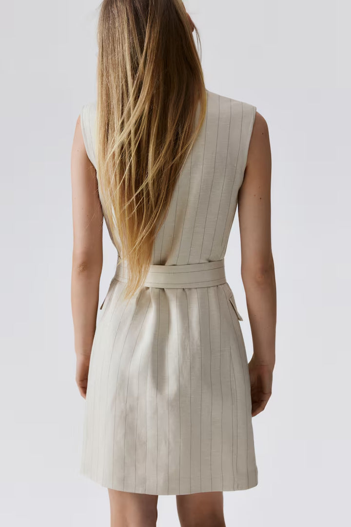 H&M Linen-blend Jacket Dress