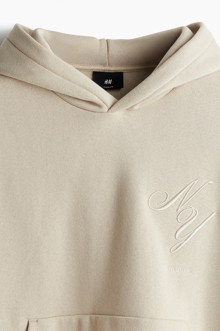 H&M Loose-Fit Printed Hoodie