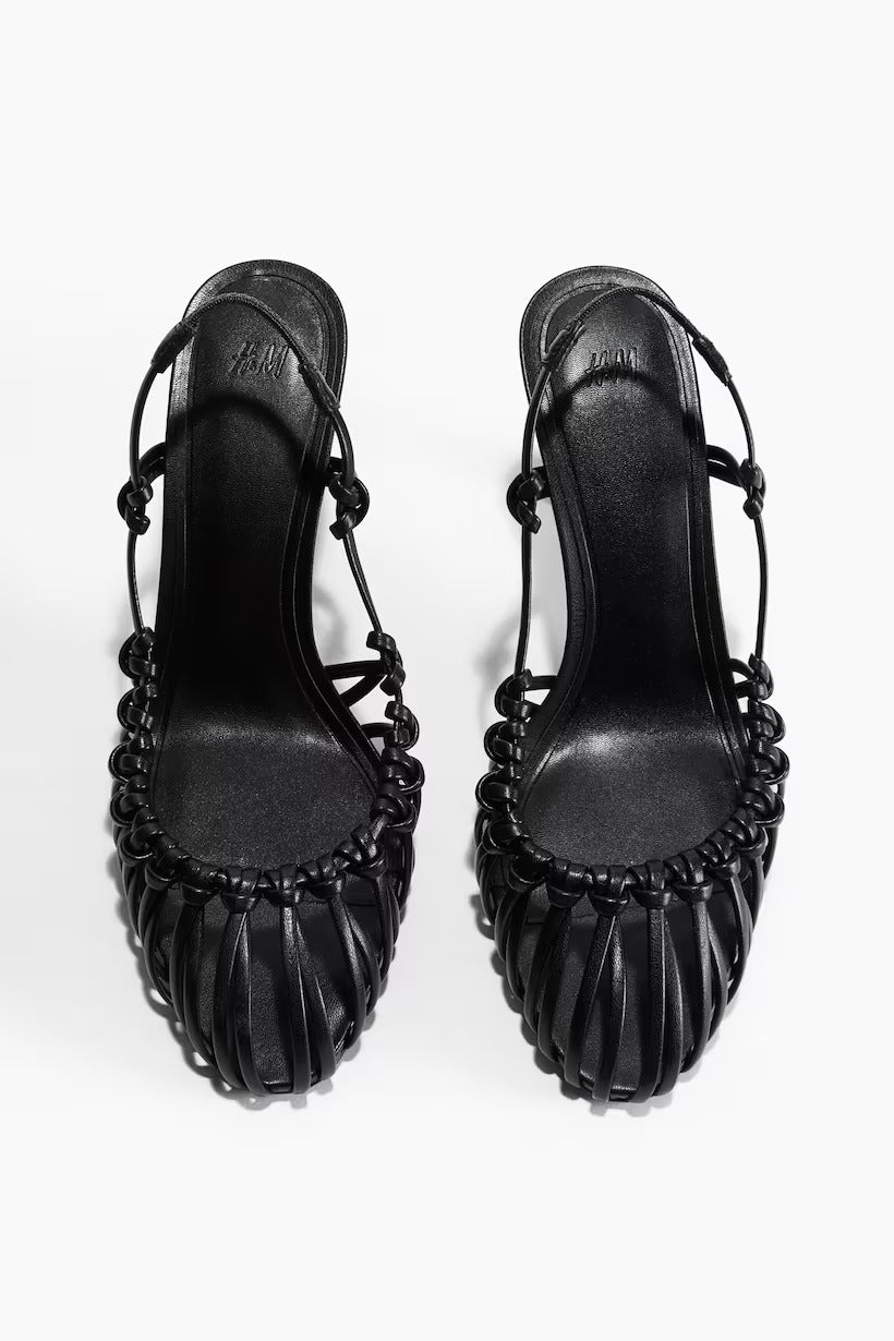 H&M Heeled Slingbacks with Knots