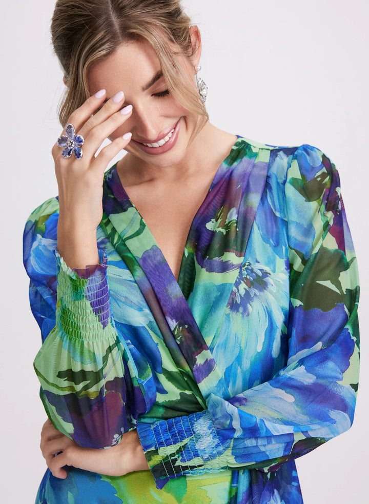 LAURA Floral Chiffon Dress