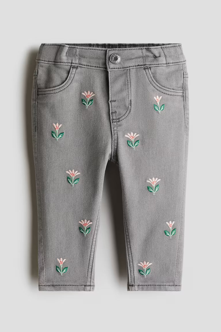H&M Embroidered Jeans