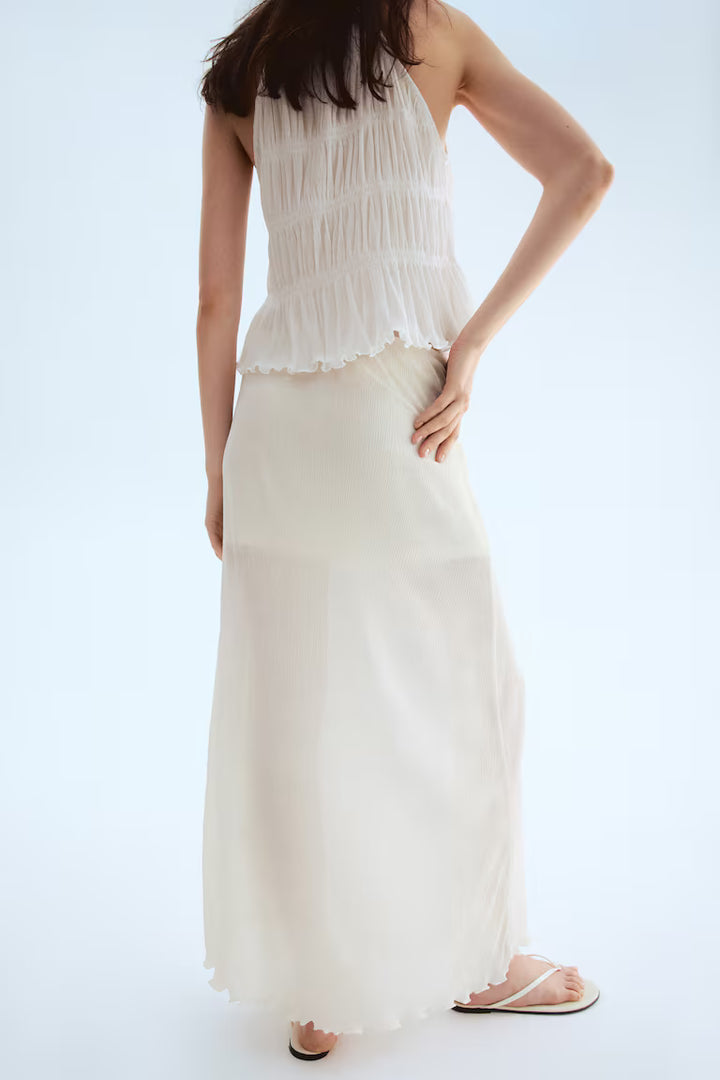 H&M Plissé Maxi Skirt