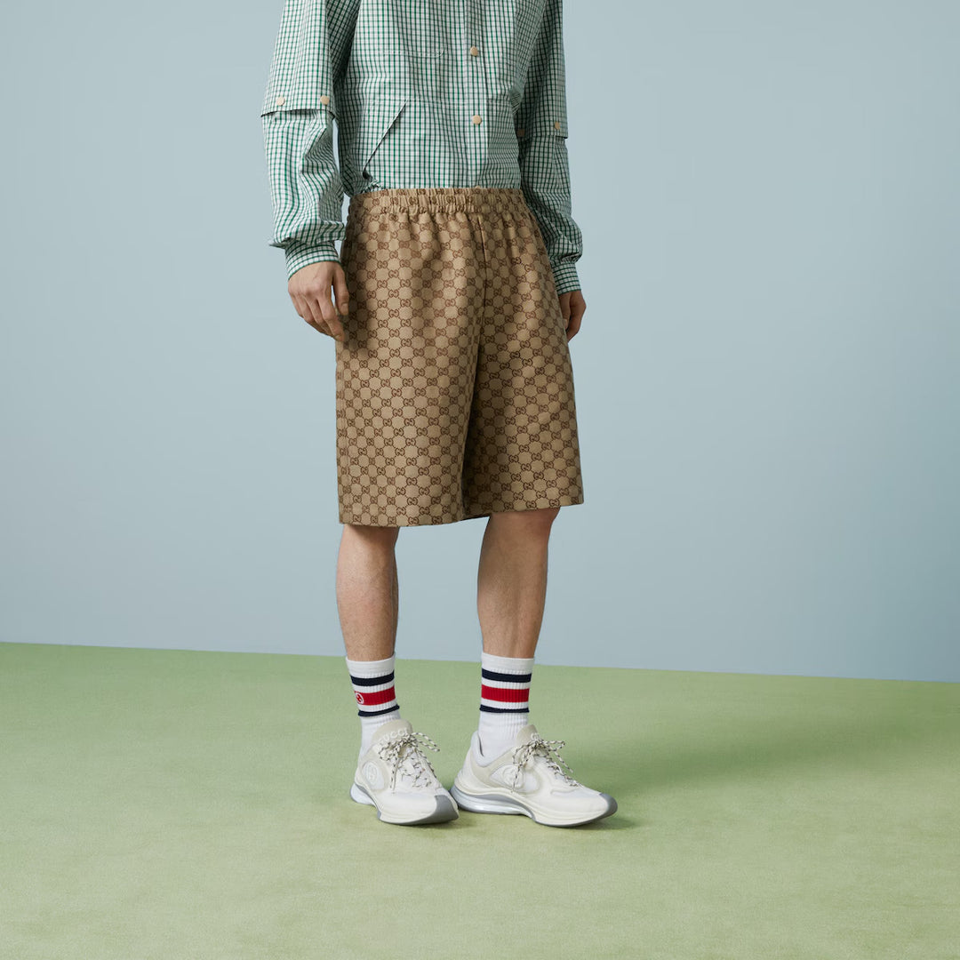 GUCCI GG SUPREME LINEN SHORTS