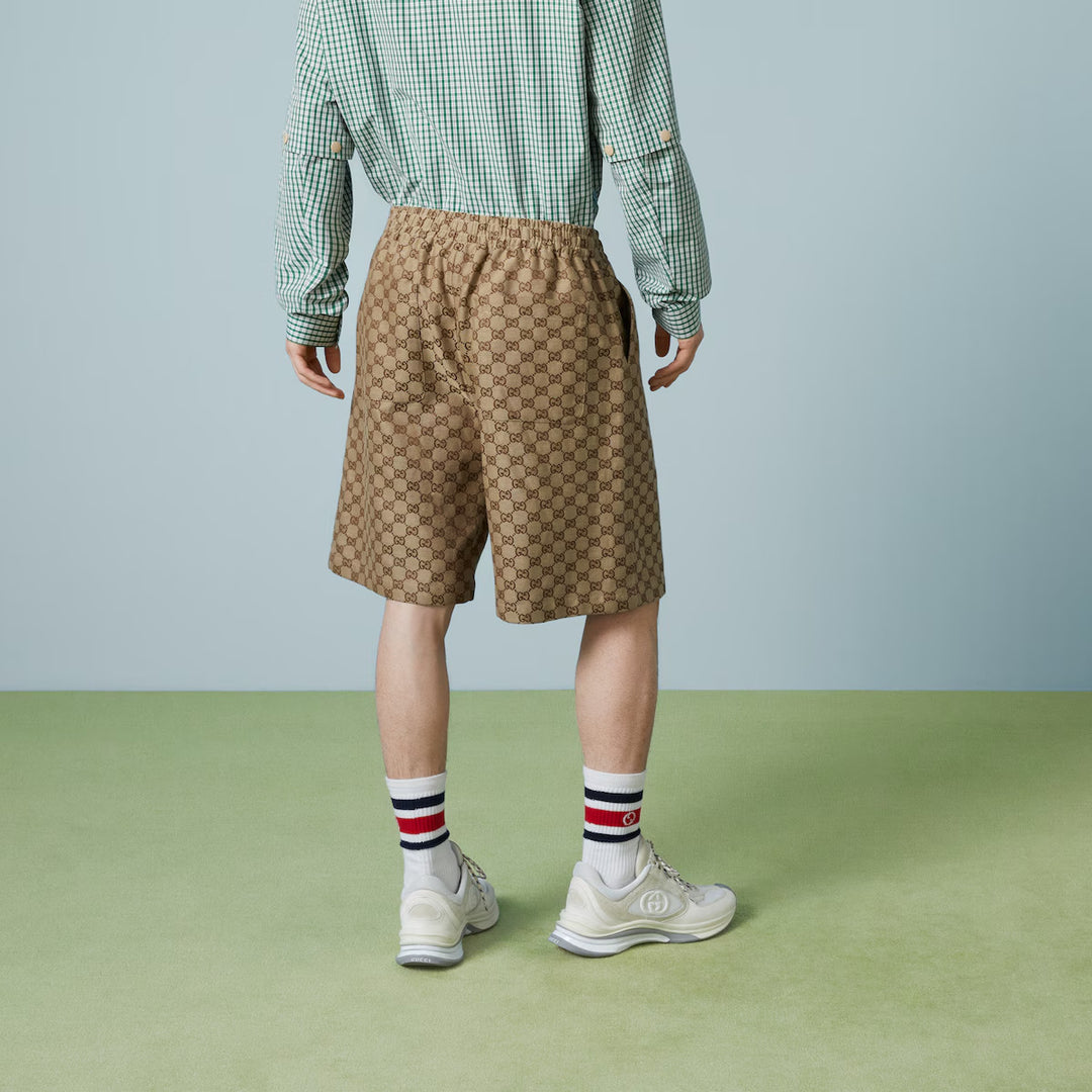 GUCCI GG SUPREME LINEN SHORTS