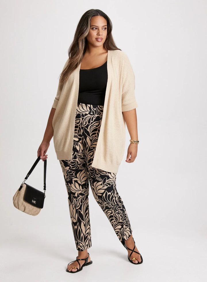 LAURA Floral Pull-On Ankle Pants