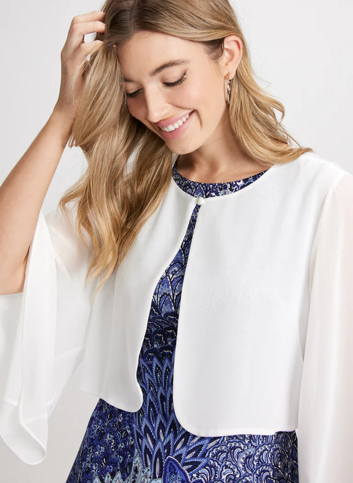 LAURA Flared Sleeve Chiffon Bolero