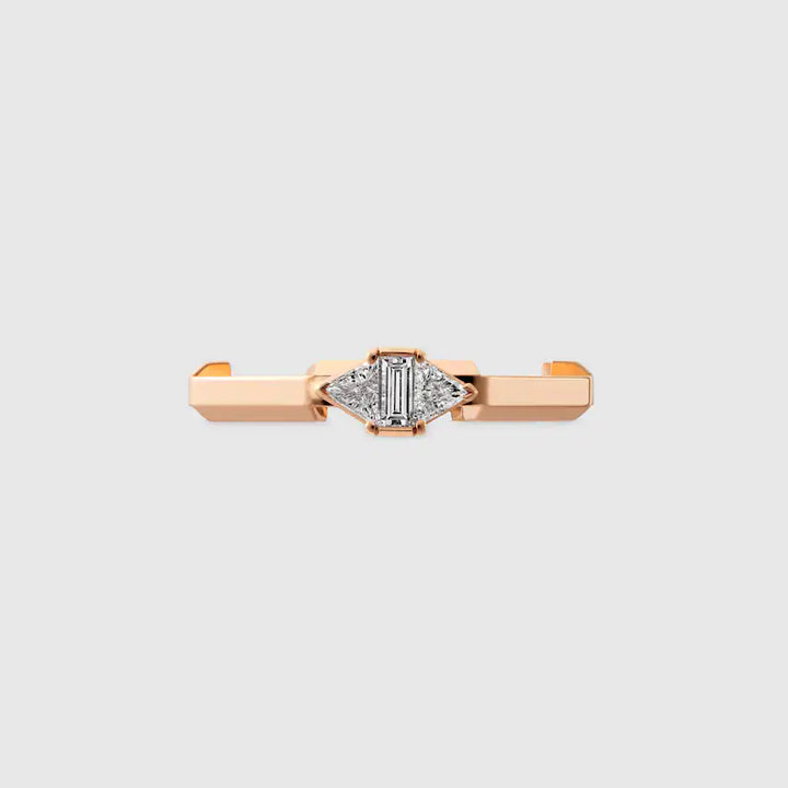 GUCCI LINK TO LOVE 18K DIAMOND RING