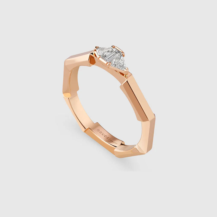 GUCCI LINK TO LOVE 18K DIAMOND RING