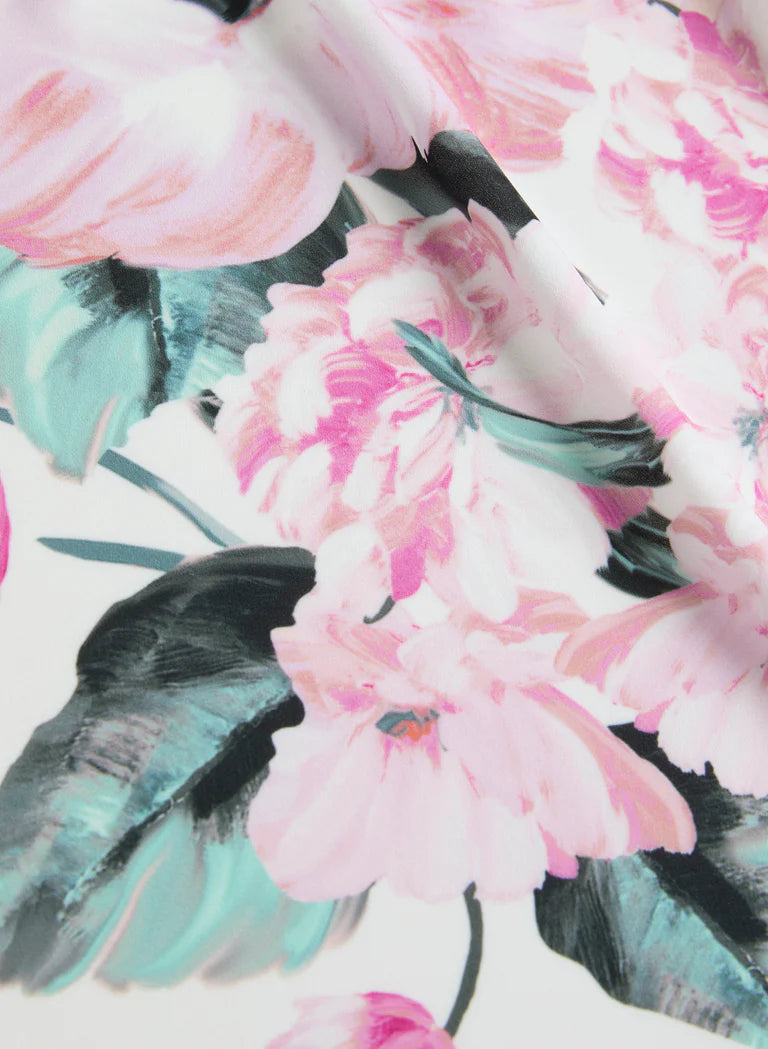 LAURA Floral Placement Print Blouse
