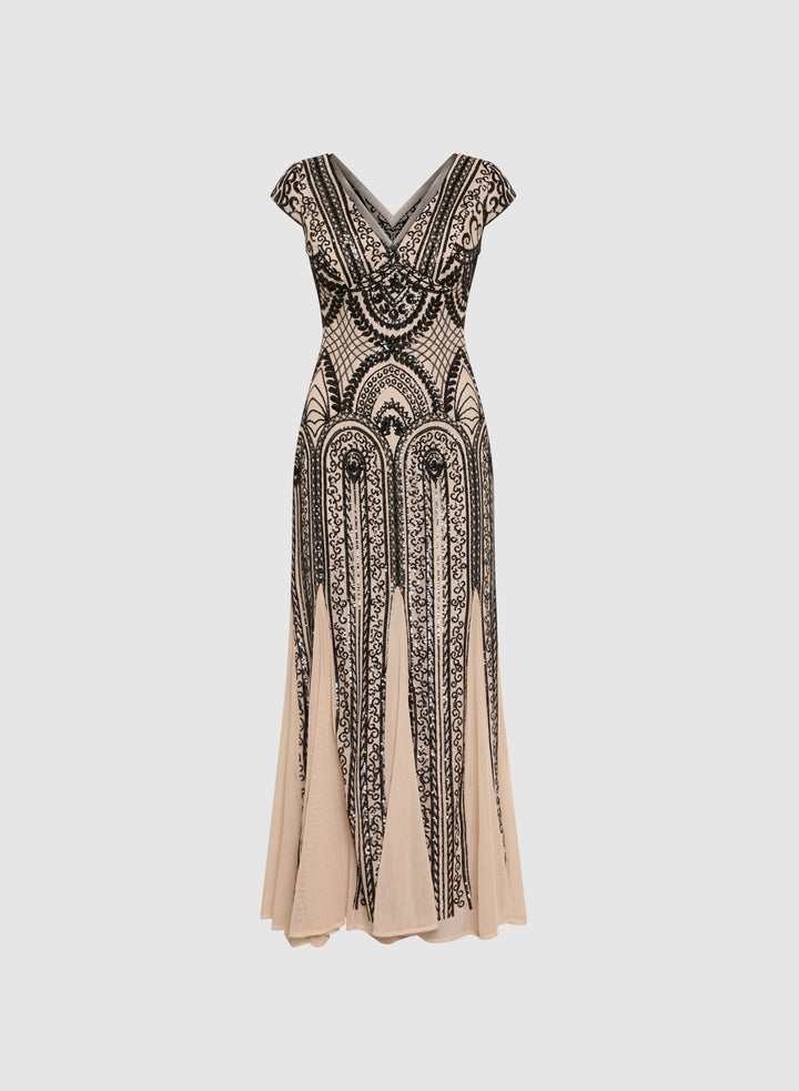 LAURA Sequin Fit & Flare Dress
