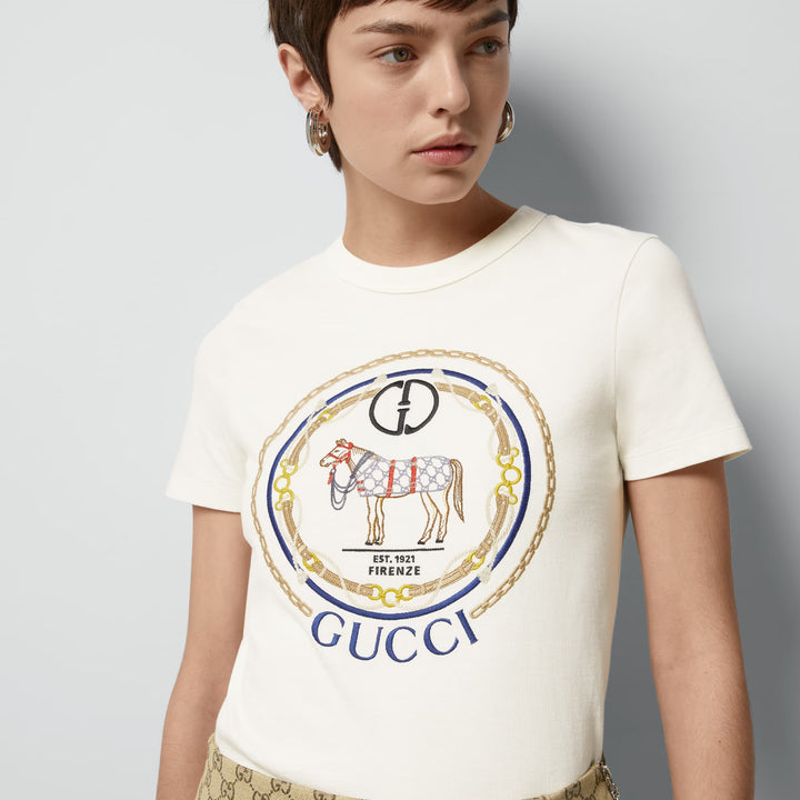 Gucci Cotton jersey T-shirt with Interlocking G