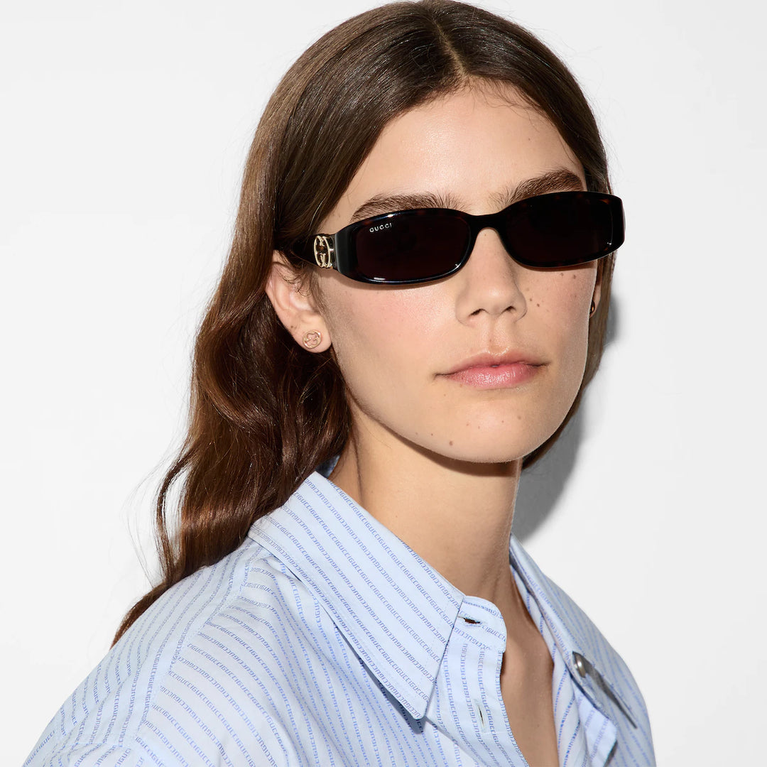 GUCCI INTERLOCKING STUD EARRINGS