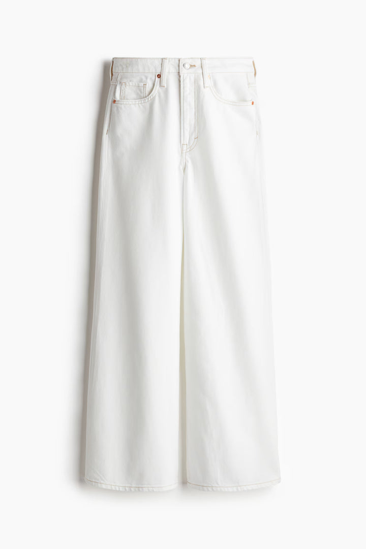 H&M Feather Soft Super Wide Ultra High Jeans