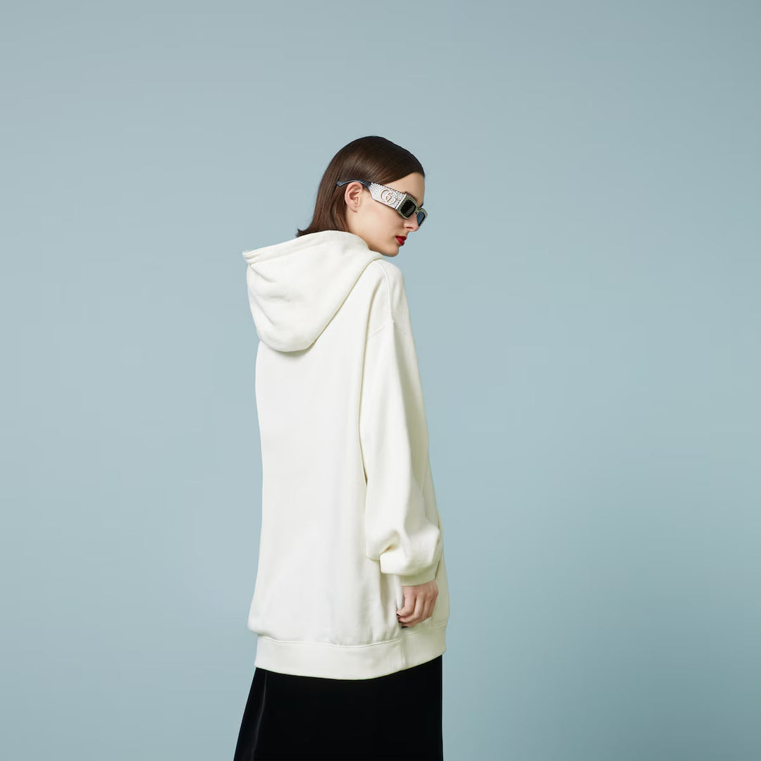 GUCCI  Cotton jersey hooded sweatshirt