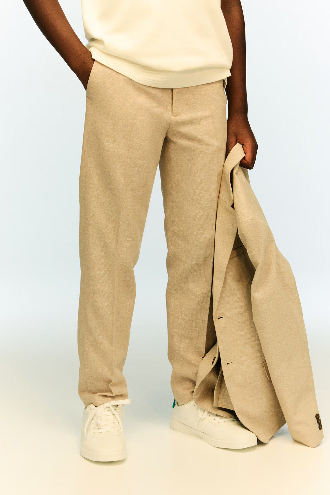 H&M Linen-Blend Suit Pants