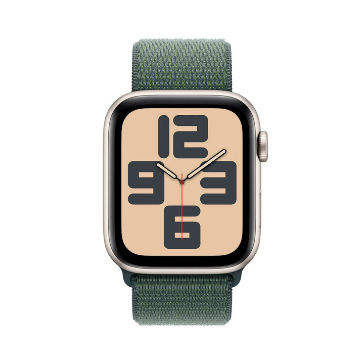 Apple Watch SE (2nd Gen) [GPS + Cellular] Smartwatch with 44mm Starlight Aluminum Case with Lake Green Sport Loop. Fitness & Sleep Tracker, Crash Detection, Heart Rate Monitor