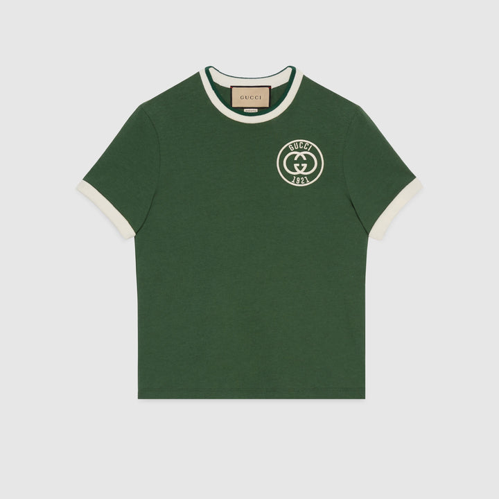 Gucci Cotton jersey T-shirt with Gucci embroidery