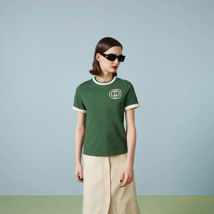 Gucci Cotton jersey T-shirt with Gucci embroidery