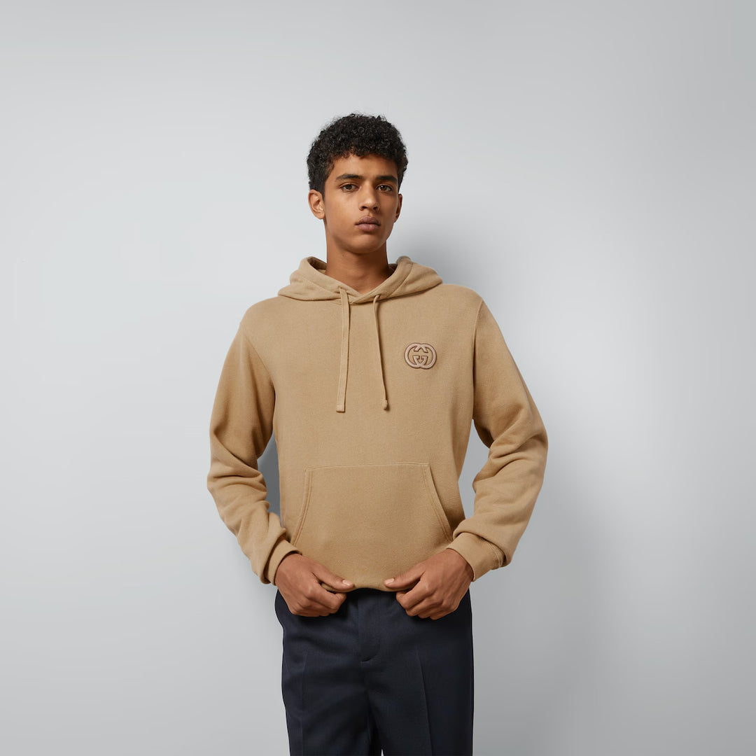 GUCCI COTTON JERSEY HOODED SWEATSHIRT