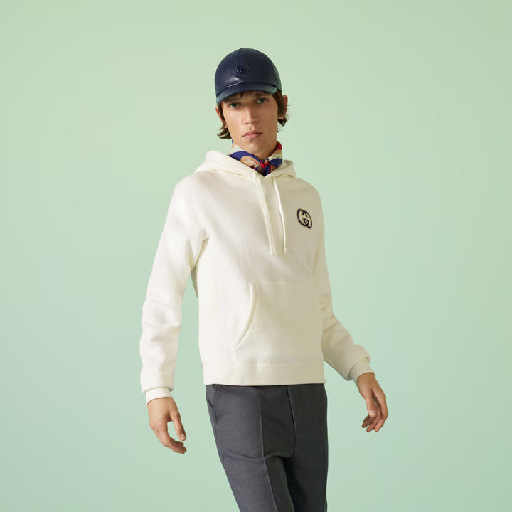 GUCCI COTTON JERSEY HOODED SWEATSHIRT