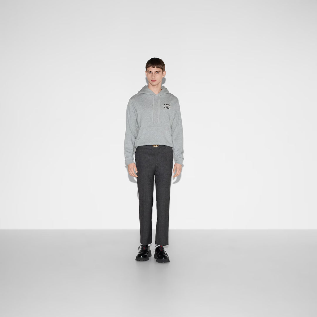 GUCCI COTTON JERSEY HOODED SWEATSHIRT