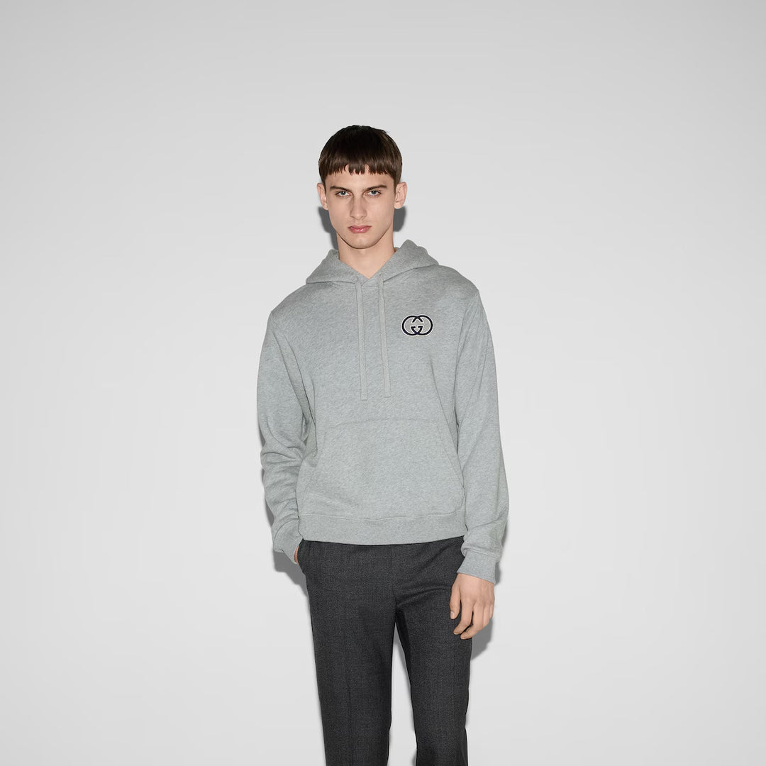 GUCCI COTTON JERSEY HOODED SWEATSHIRT