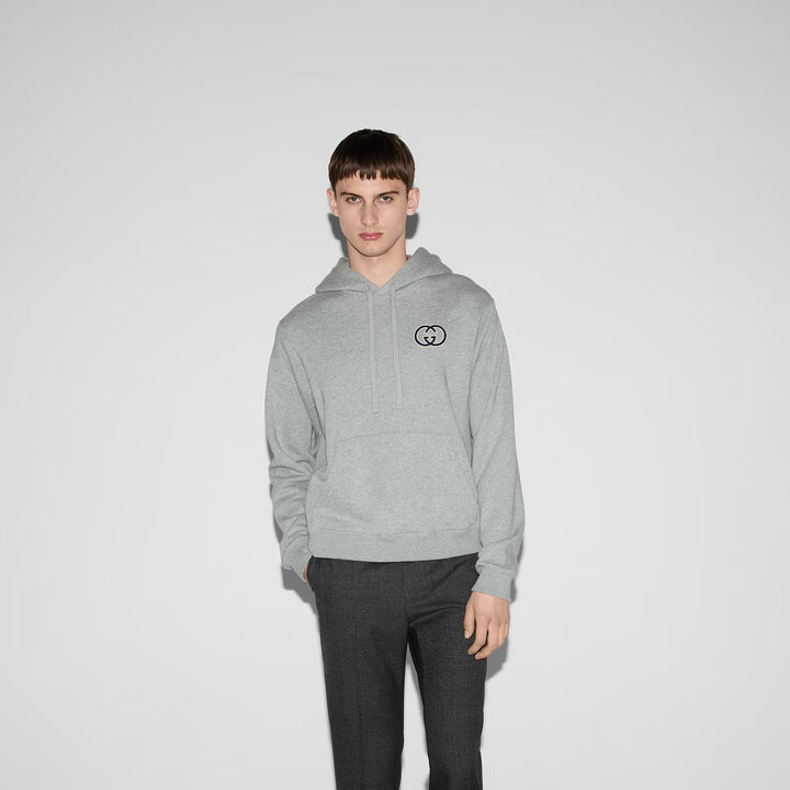 GUCCI COTTON JERSEY HOODED SWEATSHIRT