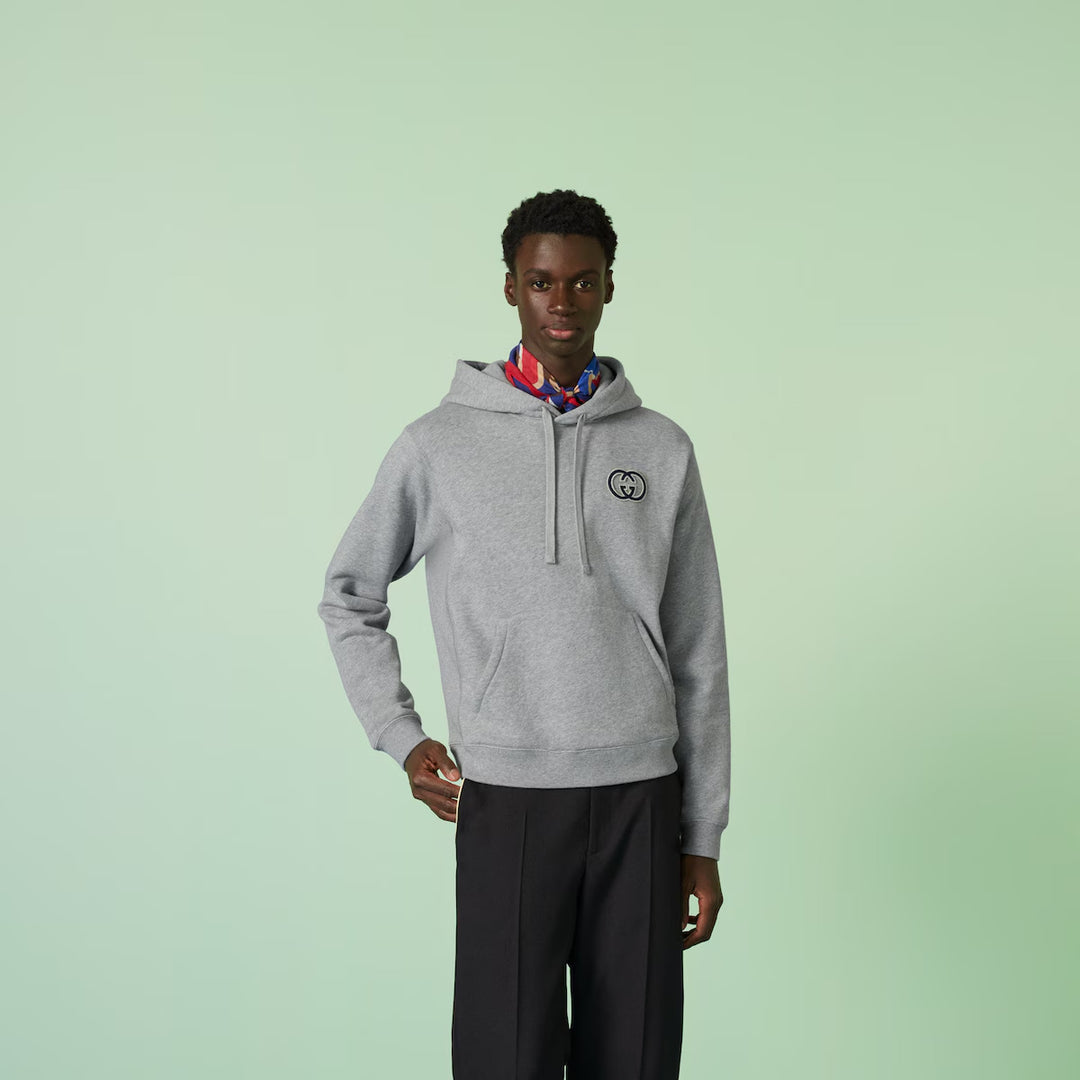 GUCCI COTTON JERSEY HOODED SWEATSHIRT