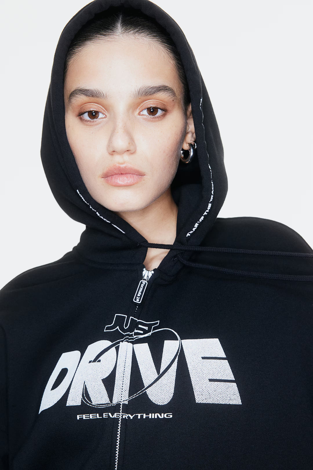 H&M Oversized Hooded Jacket with Motif