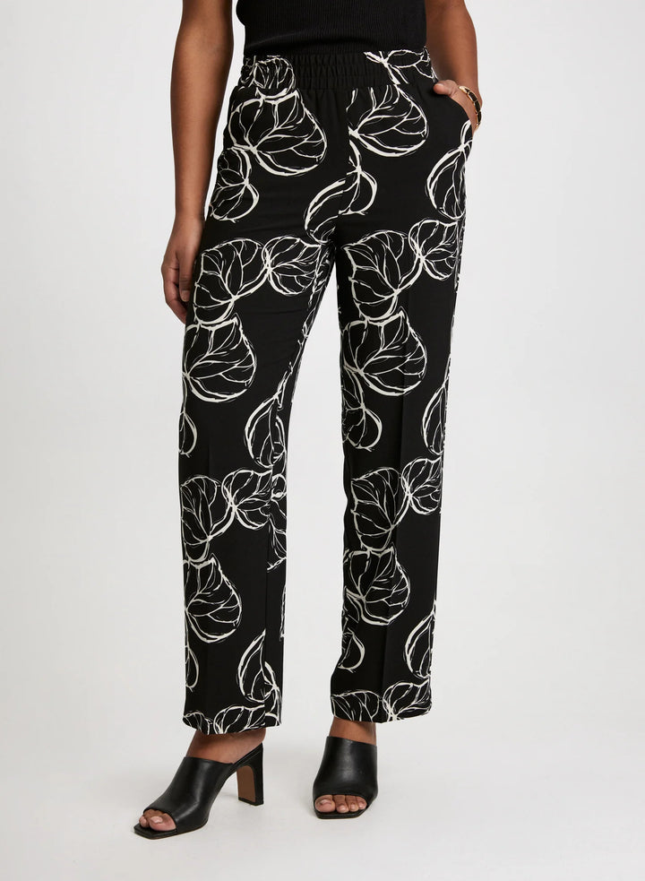 LAURA Wide-Leg Crepe Pants