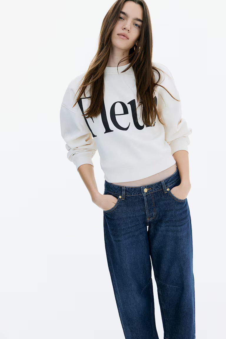 H&M Barrel Regular Cropped Jeans