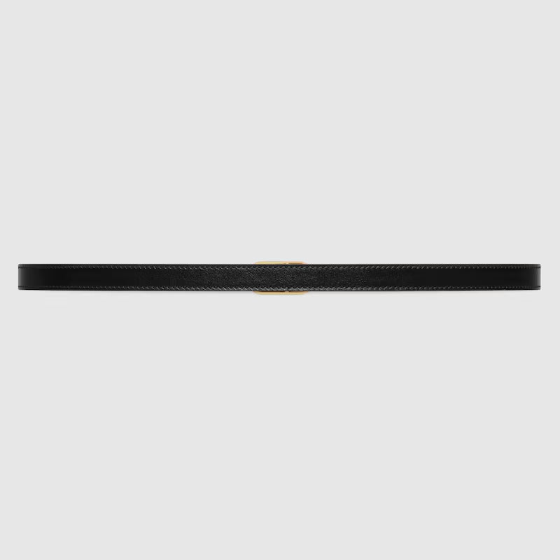 GUCCI Thin belt with Round Interlocking G