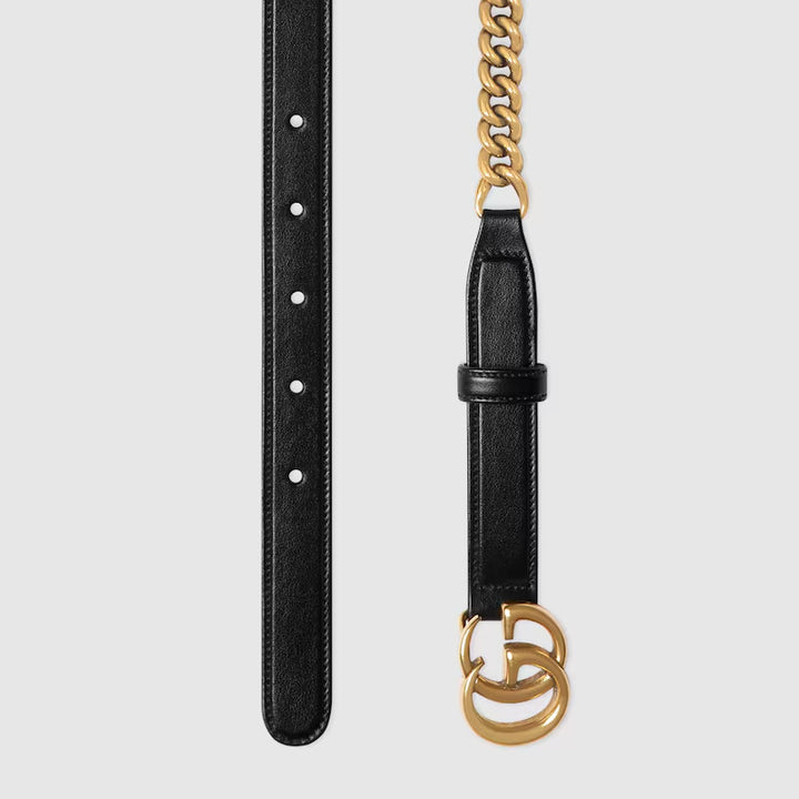GUCCI GG Marmont thin chain belt