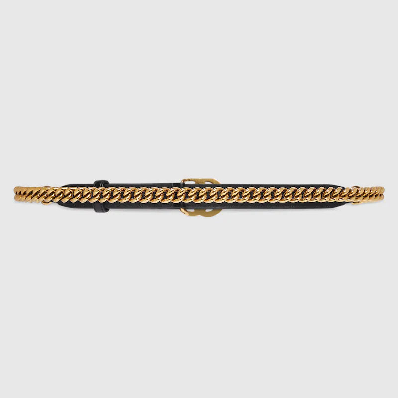 GUCCI GG Marmont thin chain belt